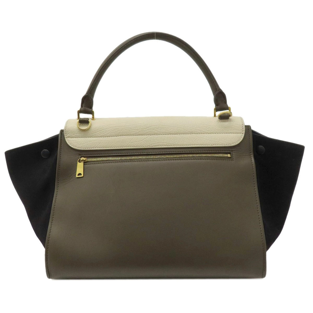 Celine Trapeze Tote Suede Bag Leather
